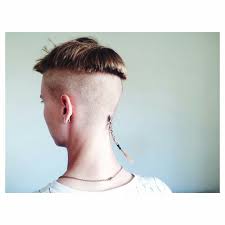 Rattail Bowlcut Girl Undercut Shaved Sides Tail Hairstyle Rat Tail Haircut Edgy Short Hair