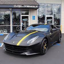 Three thin black horizontal lines menu. Ferrari F12 Berlinetta Painted In Matte Black With A Yellow Stripe Running Over The Top Photo Taken By Caliwheels On Instagr Ferrari F12 Ferrari Ferrari Car