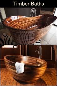 This Timber Bathtub Looks Like You Could Stay In It All Day Wooden Bathtub Wood Bathtub Wood Tub