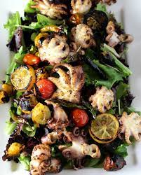 Check spelling or type a new query. Yum Grilled Baby Octopus Salad Octopus Recipes Grilled Seafood Octopus Salad