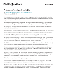 Joseph banister is the only irs criminal investigation division special agent ever to investigate allegations that the irs, using deceit and fraud , illegally administers. Protestors Win A Case Over Irs