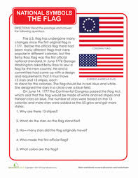 History Of The American Flag Worksheet Education Com American Flag History American Flag Facts History Worksheets