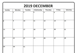 December Printable Calendar 2019 Editable Editable Calendar Monthly Calendar Template How To Memorize Things