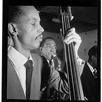 Portrait of Charlie Parker, Tommy Potter, and Max Roach, Three Deuces, New  York, N.Y., ca. Aug. 1947]