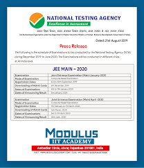 Brace Yourself Notice For All The Jee Main 2020 Aspirants That National Testing Agency Has Released Exam Date No Human Resource Development Education Coaching