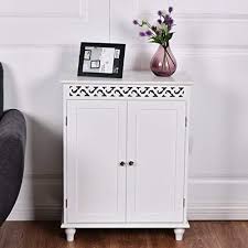 Waterjoy Storage Cabinet Wooden Bathroom Cabinet With 2 Doors And 2 Shelves Home Fashi Wooden Bathroom Floor Bathroom Floor Cabinets Wooden Bathroom Cabinets