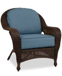 Furniture Monterey Wicker Outdoor Club Chair With Custom Sunbrella Created For Macy S Reviews Furniture Macy S Club Chairs Lounge Chair Outdoor Chair