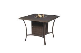 Home depot fire pit table set. Backyard Creations St Croix Brown 5 Piece High Dining Fire Pit Patio Set At Menards