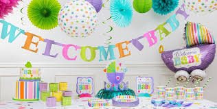 Bright Chevron Stripe Welcome Baby Party Supplies Party City Welcome Baby Party Baby Party Supplies Baby Shower Girl Diy