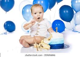 Every birthday in one person's life is an important one but it seems that the first birthday is always the most special. One Year Old Baby Boy Smashing Stock Photo Edit Now 359696846