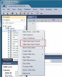 Mysql Mysql Workbench Manual 6 5 1 Table Data Export And Import Wizard
