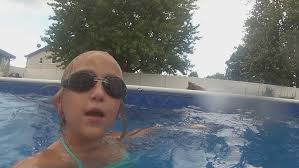 the kids playing with gopro in pool 07/20/2019