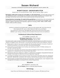 Insurance underwriter cover letter example. Mortgage Underwriter Resume Sample Monster Com