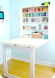 Craft Cabinet With Drop Down Table Workbench Or Craft Room Tables Diy Desk Decor Desks For Small Spaces