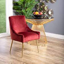 Roxy Velvet Dining Chair Burgundy Image 2 Of 11 Velvet Dining Chairs Velvet Dining Room Chairs Red Dining Chairs