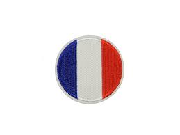 Legvoorbeeld op maat voor kralenplankjes 20x20 cm (vierkant). Vlag Frankrijk Rond 5 Cm