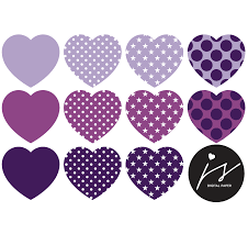 Heart Clip Art Valentines Day Clipart With Polka Dots And Stars Dark And Light Purple Cl 226 Namorada Criativa Criatividade