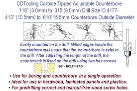 100 Degree Carbide Tipped Countersink Interchangeable Pilot