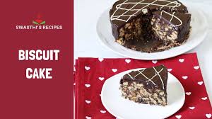 · super thick and chewy chocolate chip cookies made from scratch. Biscuit Cake Recipe Chocolate Biscuit Cake Swasthi S Recipes