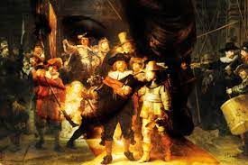 De nachtwacht van rembrandt van rijn is één van de beroemdste schilderijen ter wereld. Dibond Kunstwerk Aluminium Schilderij Bas Nachtwacht 2 4 Van Mondiart Te Koop
