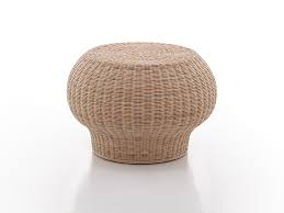 3r studios striped round water hyacinth and seagrass coffee table ottoman. Low Round Woven Wicker Coffee Table Bolla 10 By Gervasoni Design Michael Sodeau
