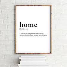 Home Definition Digital Print Home Meaning Home Posters Noun Definition Home Print Definition Print 70x100 50x70 A4 24x36 Wall Art Prints Home Poster Etsy Wall Art