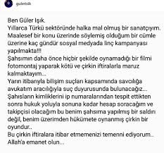 Güler işık kimdir, aslen nereli, kaç yaşında soruları merak konusu oldu. Guler Isik Cok Cirkin Bir Iftiraya Maruz Kaliyorum Sonhaberler