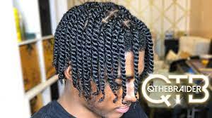 Twists into side flip | cute girls hairstyles. Qthebraider How To Double Strand Twist Male Edition Youtube