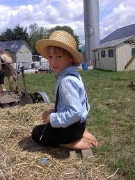 Amish Barefoot Boy With Blond Hair Amish Amish Culture Amish Town