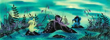 Peter Pan Mermaids Concept Painting By Mary Blair Original Art Walt Disney 1953 Mary Blair Peter Pan Mermaids Graphic Arts Illustration