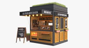 3d Model Coffee Kiosk Container Cafe Container Coffee Shop Food Kiosk