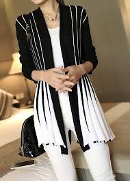 Black And Red Cardigan Long Sleeve Vertical Striped Black Cardigan Long Sleeve Cardigan Striped Long Sleeve Striped Cardigan