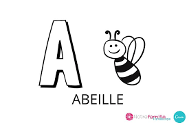 a comme abeille pour apprendre et memoriser la lettre en majuscule voici un coloriage avec colo alphabet imprimable abecedaire maternelle de tatouage