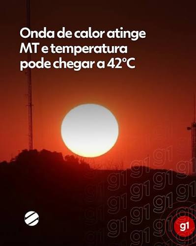 Cuiab&aacute; e outros munic&iacute;pios de Mato Grosso t&ecirc;m previs&atilde;o de registrar at&eacute; 42&deg;C nesta segunda-feira (28), segundo a ag&ecirc;ncia Climatempo. A sensa&ccedil;&atilde;o t&eacute;rmica pode ser ainda maior. O calor intenso deve continuar