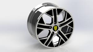 The concept version of the taycan, named the porsche mission e, debuted at the 2015 frankfurt motor show. Porsche Taycan Stock Rim 3d Cad Model Library Grabcad