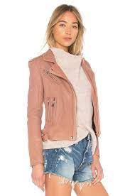 Iro Han Leather Jacket In Old Pink Revolve Leather Jacket Designer Leather Jackets Jackets
