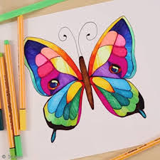 Coloriages de dessins sur les papillons et la vie des papillons. Tuto Video Apprendre A Dessiner Un Papillon Idees Conseils Et Tuto Beaux Arts Dessin
