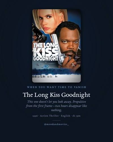 Movie Trailer of the Day: The Long Kiss Goodnight (1996) Directed by Renny  Harlin Written by Shane Black Starring Geena Davis, Samuel L. Jackson,  Yvonne Zima, Craig Bierko, David Morse, Tom Amandes,