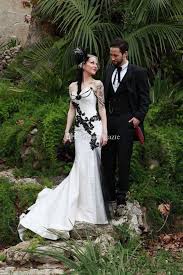 We carry beautiful & dark gothic wedding dresses and wedding gowns. Vintage Classic Gothic Wedding Dress Black And White Wedding Dresses Sweetheart Sleeveless Lac Black Wedding Dresses Gothic Wedding Dress Mermaid Wedding Dress