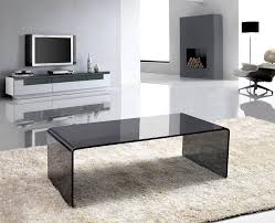 Smoke Gray Glass Coffee Table Waterfall Style Bent Glass Coffee Table Cocktail Tables Living Room Scandinavian Furniture Design