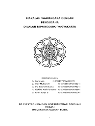 Maybe you would like to learn more about one of these? Makalah Wawancara Cover Pdf