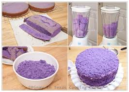 Pinay In Texas Cooking Corner Ube Macapuno Cake For Clarise S 10th Birthday Cake Recipes Ube Roll Cake Recipe Filipino Recipes