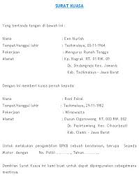 Contoh surat kuasa untuk pengambilan bpkb motor cicilan. Contoh Surat Kuasa Pengambilan Bpkb