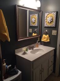 Grey And Yellow Bathroom Home Decor Pinterest Gray Bathroom Decor Yellow Bathroom Decor Yellow Bathrooms