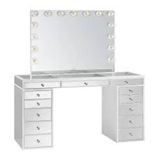Shop for vanity desk with mirror online at target. Slaystation Pro Premium Mirrored Table Glow Pro Vanity Mirror Bundle