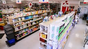 For a product list, see brochure near the pharmacy display cabinet. Medical Supply Store Apothecary Shoppe Pharmacy