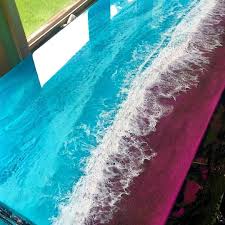 Purple Sand Ocean Blue Table Resin Art Epoxy Resin Art Diy Resin Art