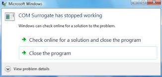 It is easy to use, but also very flexible with many options. Fix Com Surrogate Has Stopped Working In Windows 7