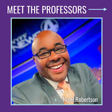 Meet Nigel Robertson and Andrew Moore! ✍️ Nigel Robertson is a Journalist  in Residence! ➡️You can find Professor Robertson teaching COM 101: Public  Speaking, COM 314: Social Media Strategy (in the Spring),
