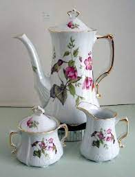 20 Oz Porcelain Teapot With Cream And Sugar Set Hummingbird Roses And Teacups Tea Pots Porcelain Teapot Porcelain Tea Set